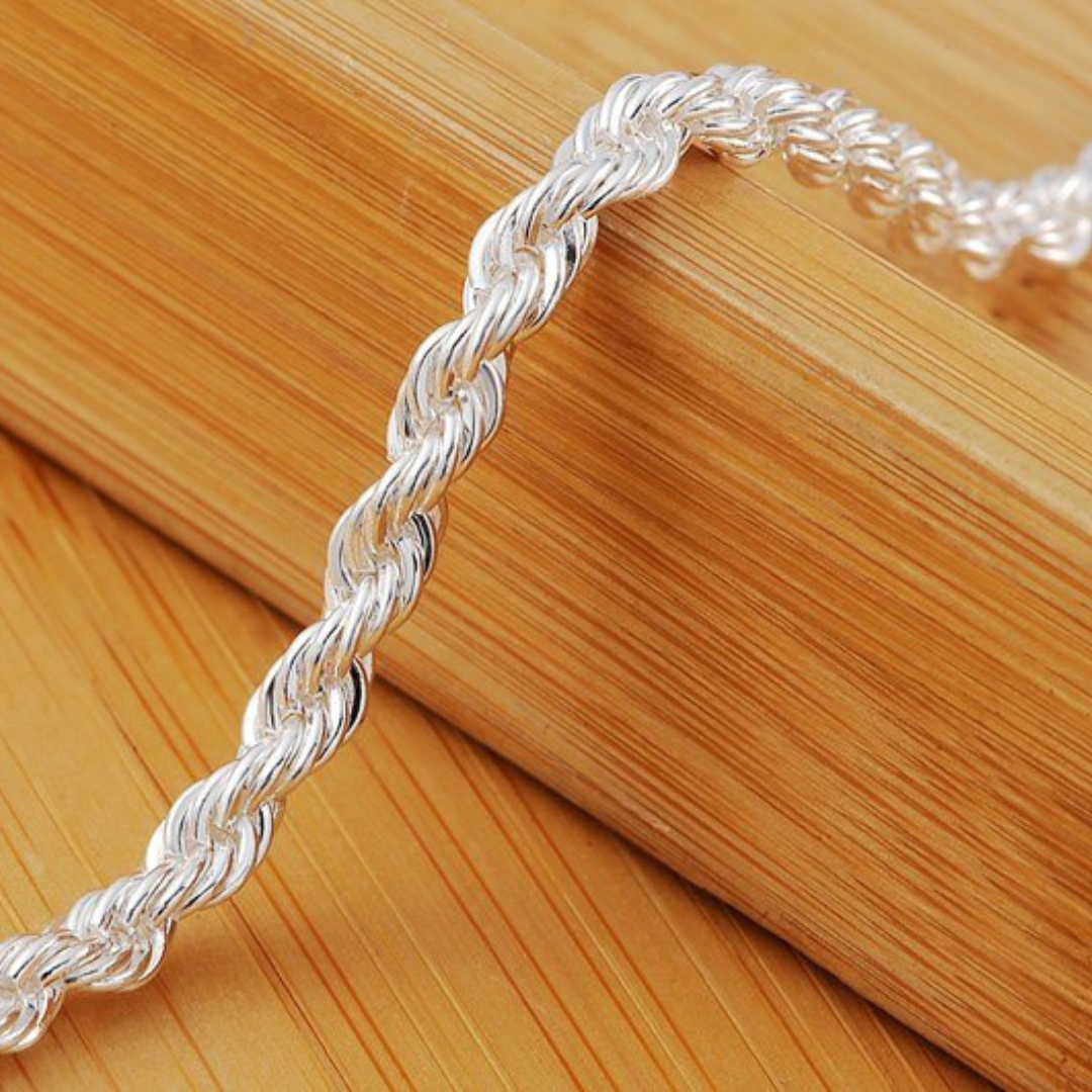 צמיד בורג כסוף לאישה