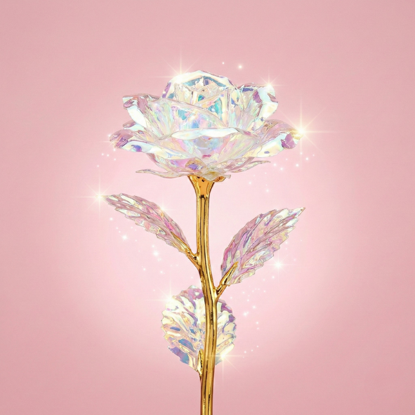 ורד קריסטל - זהב 24 קארט