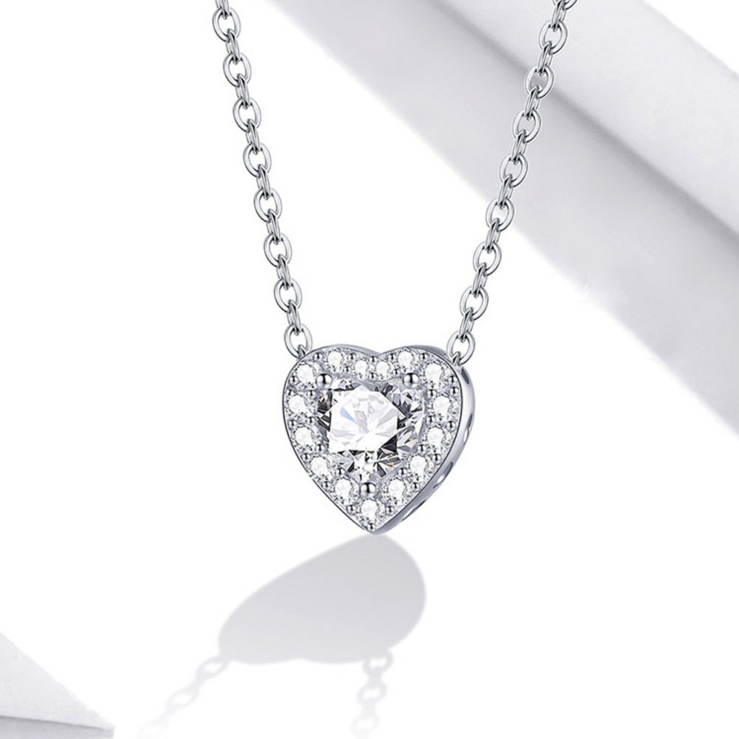 שרשרת לב מלא כסוף